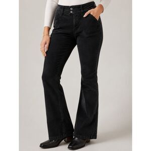 American Eagle Black Corduroy Flare Pants Women’s Size 10 Y2K Stretch